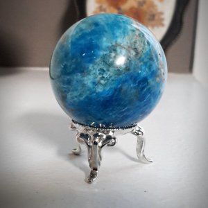 ✨Beautiful Blue Apatite Crystal Sphere 🔮
